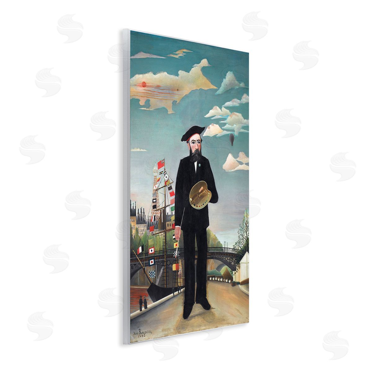 one1000paintings Myself Self Portrait Henri Rousseau Classical Painting Wall Plaque Art Print