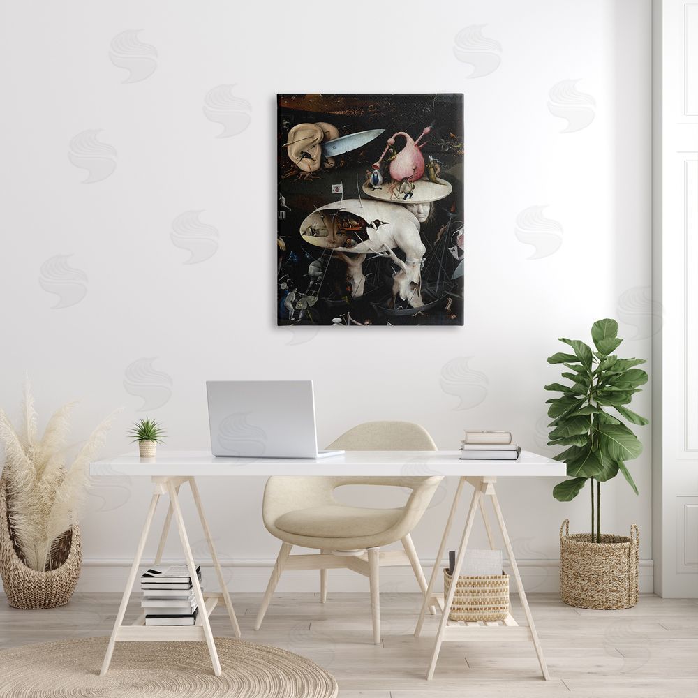 one1000paintings Garden of Earthly Delights Right Panel Detail Hieronymus Bosch Painting Canvas Wall Art Print in Room