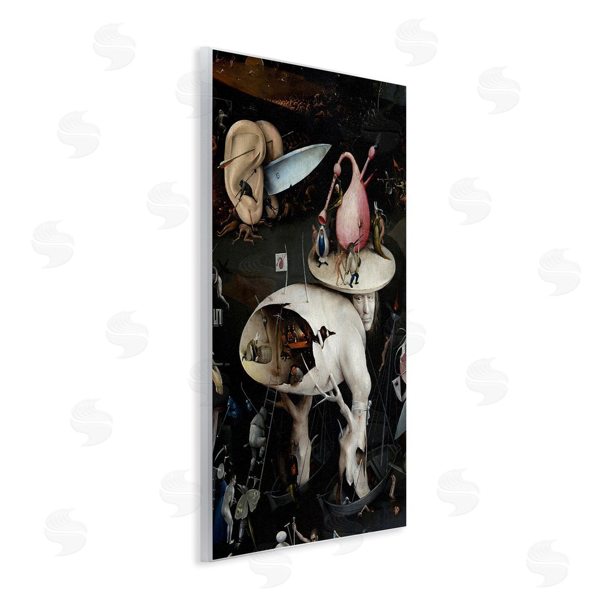 one1000paintings Garden of Earthly Delights Right Panel Detail Hieronymus Bosch Painting Wall Plaque Art Print