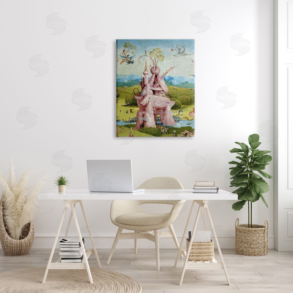 one1000paintings Garden of Earthly Delights Left Panel Detail Hieronymus Bosch Painting Canvas Wall Art Print in Room