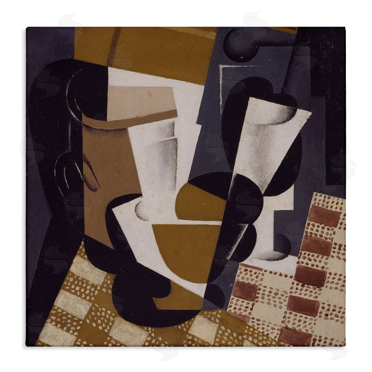 one1000paintings Broc et Verre Juan Gris Classic Abstract Painting Stretched Canvas Wall Art Print