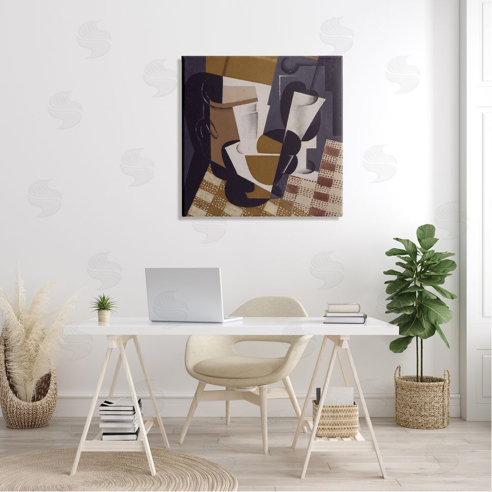 one1000paintings Broc et Verre Juan Gris Classic Abstract Painting Canvas Wall Art in Room
