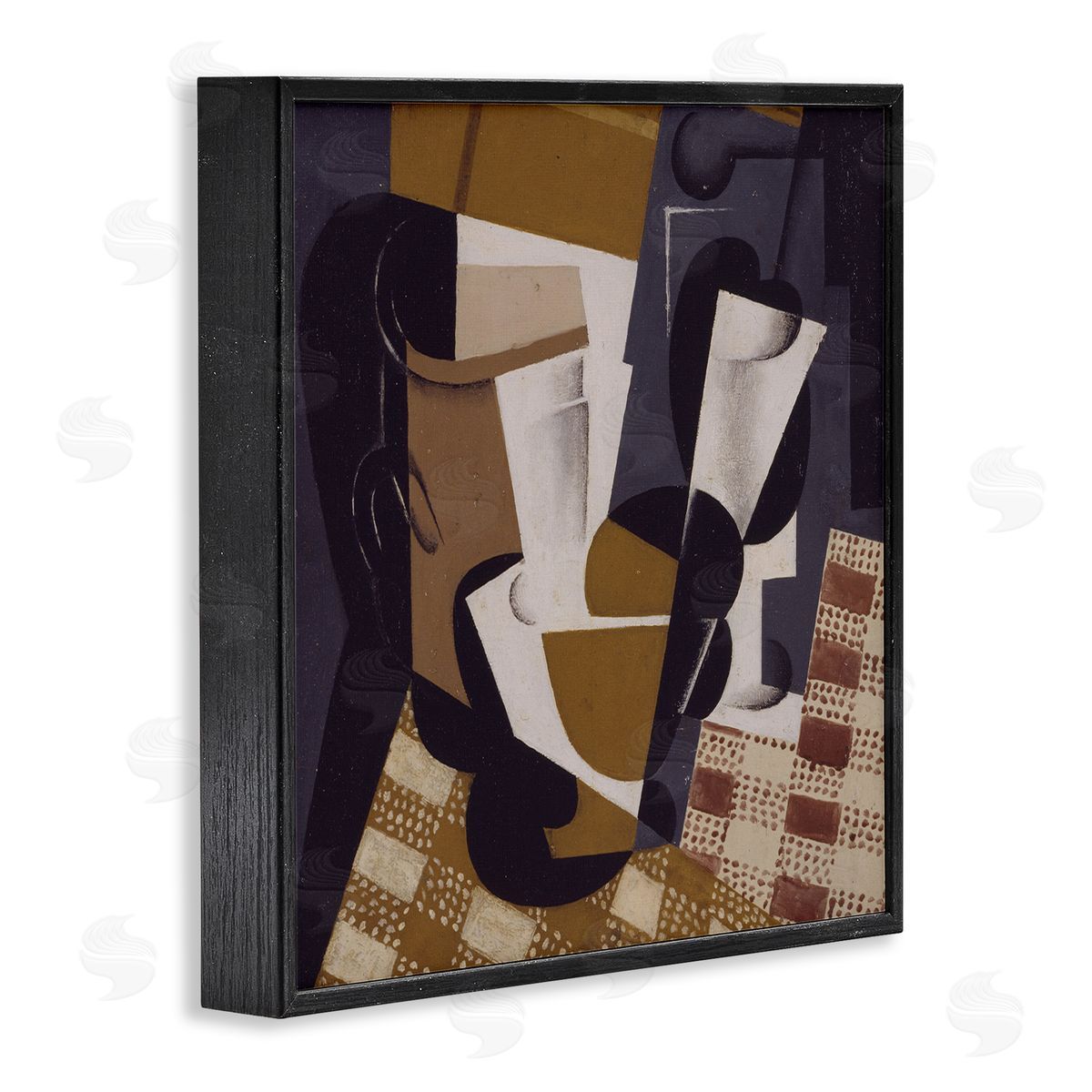 one1000paintings Broc et Verre Juan Gris Classic Abstract Painting Black Framed Glicee Wall Art Print