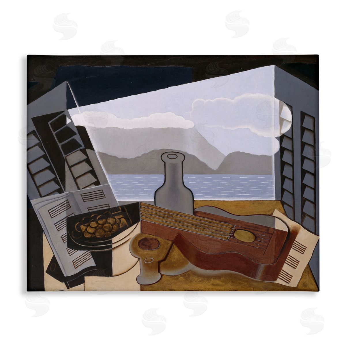 one1000paintings La Fenetre Ouverte Juan Gris Classic Abstract Painting Stretched Canvas Wall Art Print