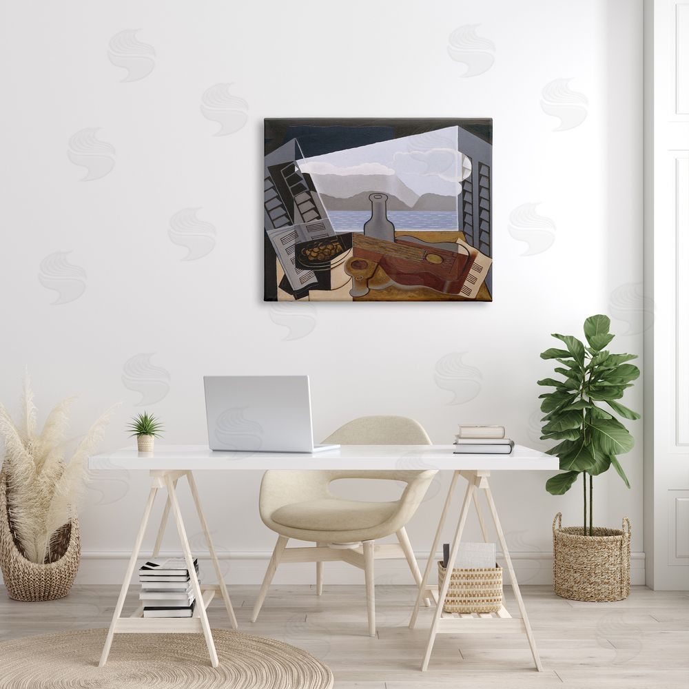 one1000paintings La Fenetre Ouverte Juan Gris Classic Abstract Painting Canvas Wall Art Print in Room