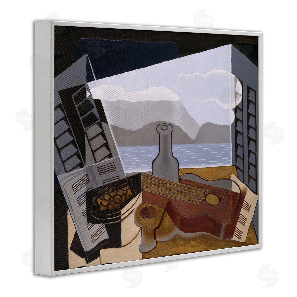 one1000paintings La Fenetre Ouverte Juan Gris Classic Abstract Painting White Framed Giclee Wall Art Print