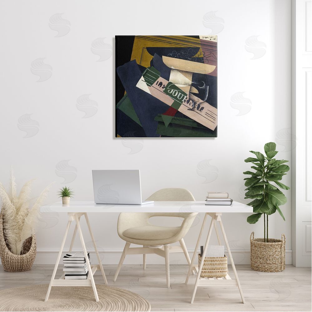 one1000paintings Le Raisins Juan Gris Classic Abstract Painting Canvas Wall Art in Room