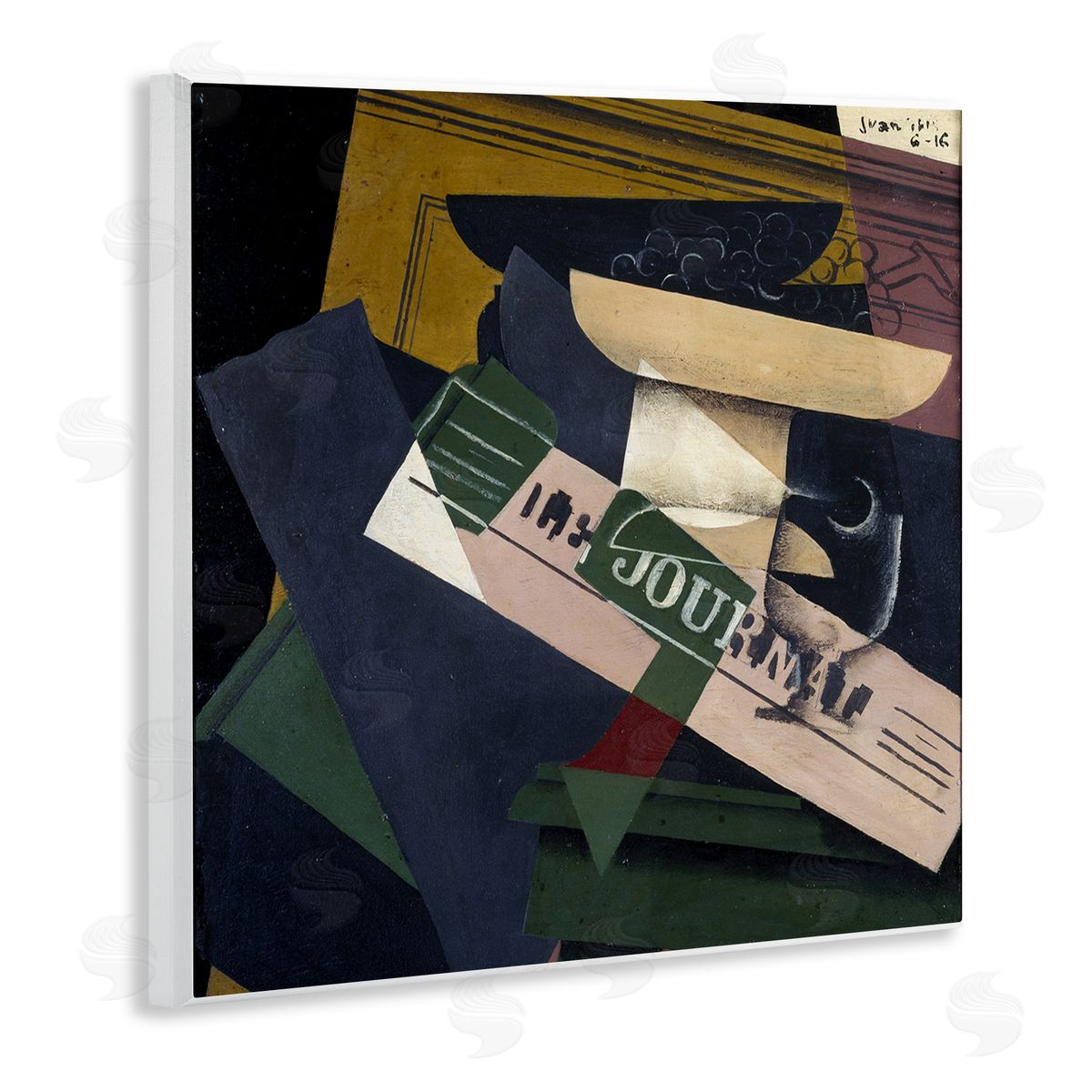 one1000paintings Le Raisins Juan Gris Classic Abstract Painting Wooden Wall Plaque Art Print