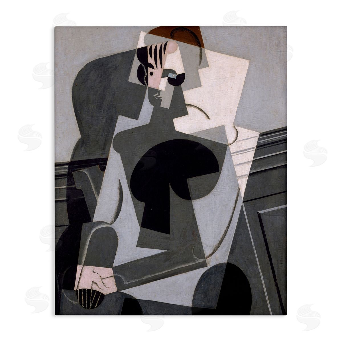 one1000paintings Portrait de Madame Josette Juan Gris Classic Abstract Painting Stretched Canvas Wall Art Print