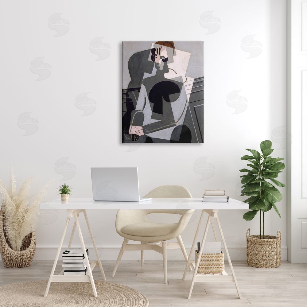 one1000paintings Portrait de Madame Josette Juan Gris Classic Abstract Painting Canvas Wall Art Print in Room