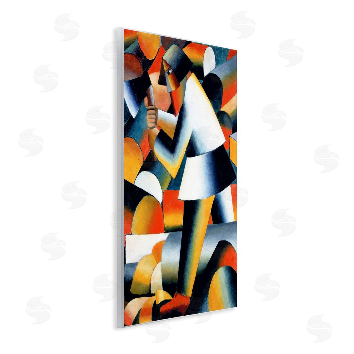 one1000paintings Farmer Kazimir Melevih Classic Abstract Painting Wall Plaque Art Print