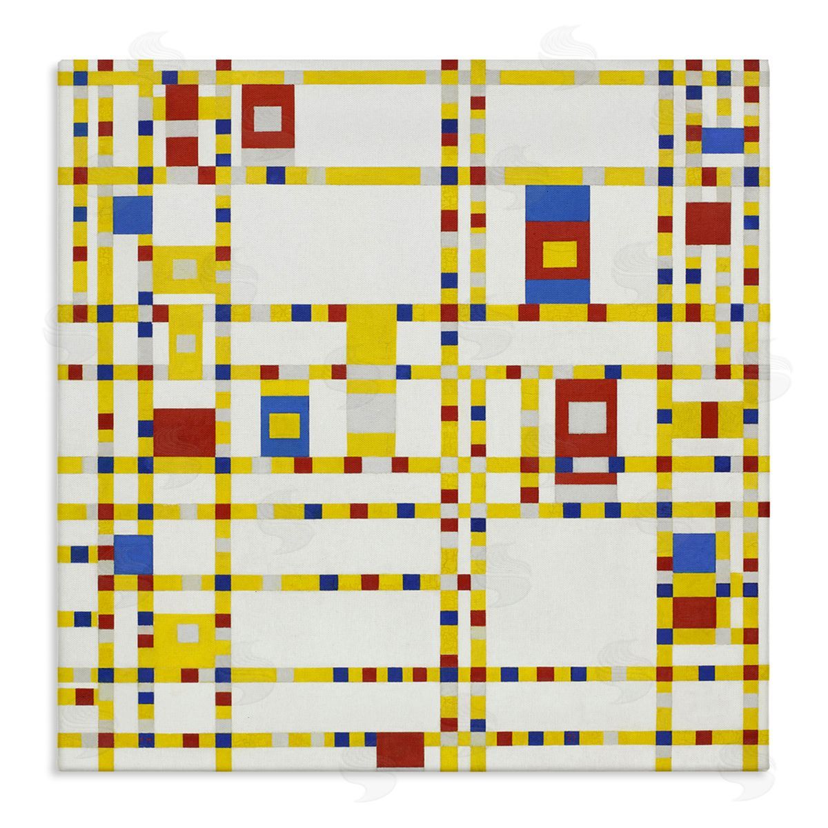 one1000paintings Broadway Boogie Woogie Piet Mondrian Classic Abstract Painting Stretched Canvas Wall Art Print