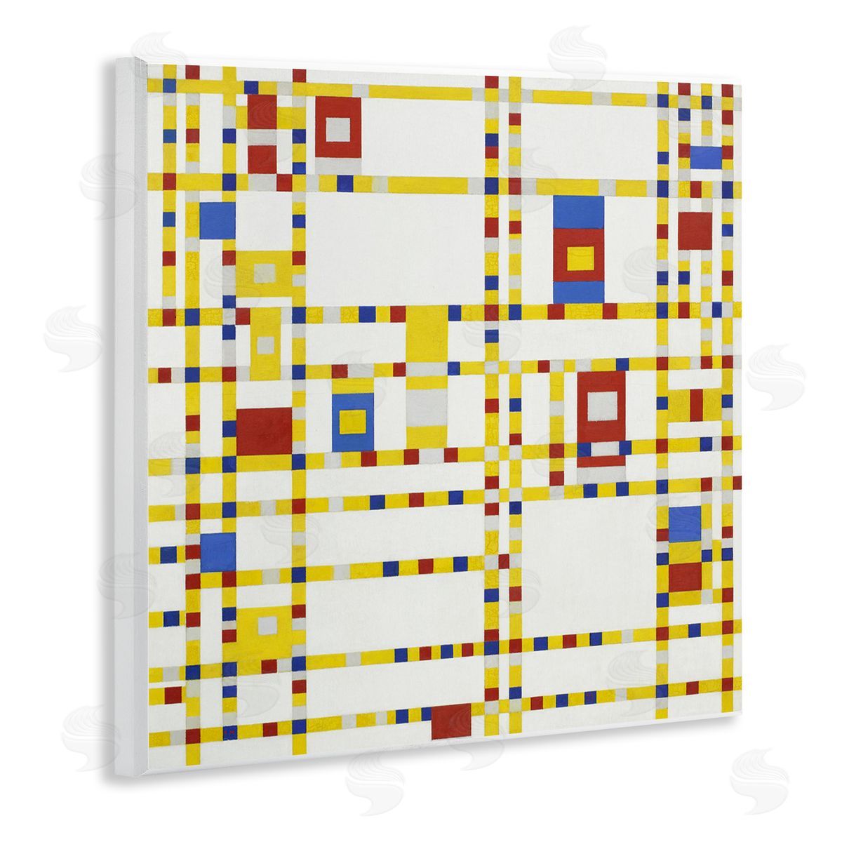 one1000paintings Broadway Boogie Woogie Piet Mondrian Classic Abstract Painting Wooden Wall Plaque Art Print