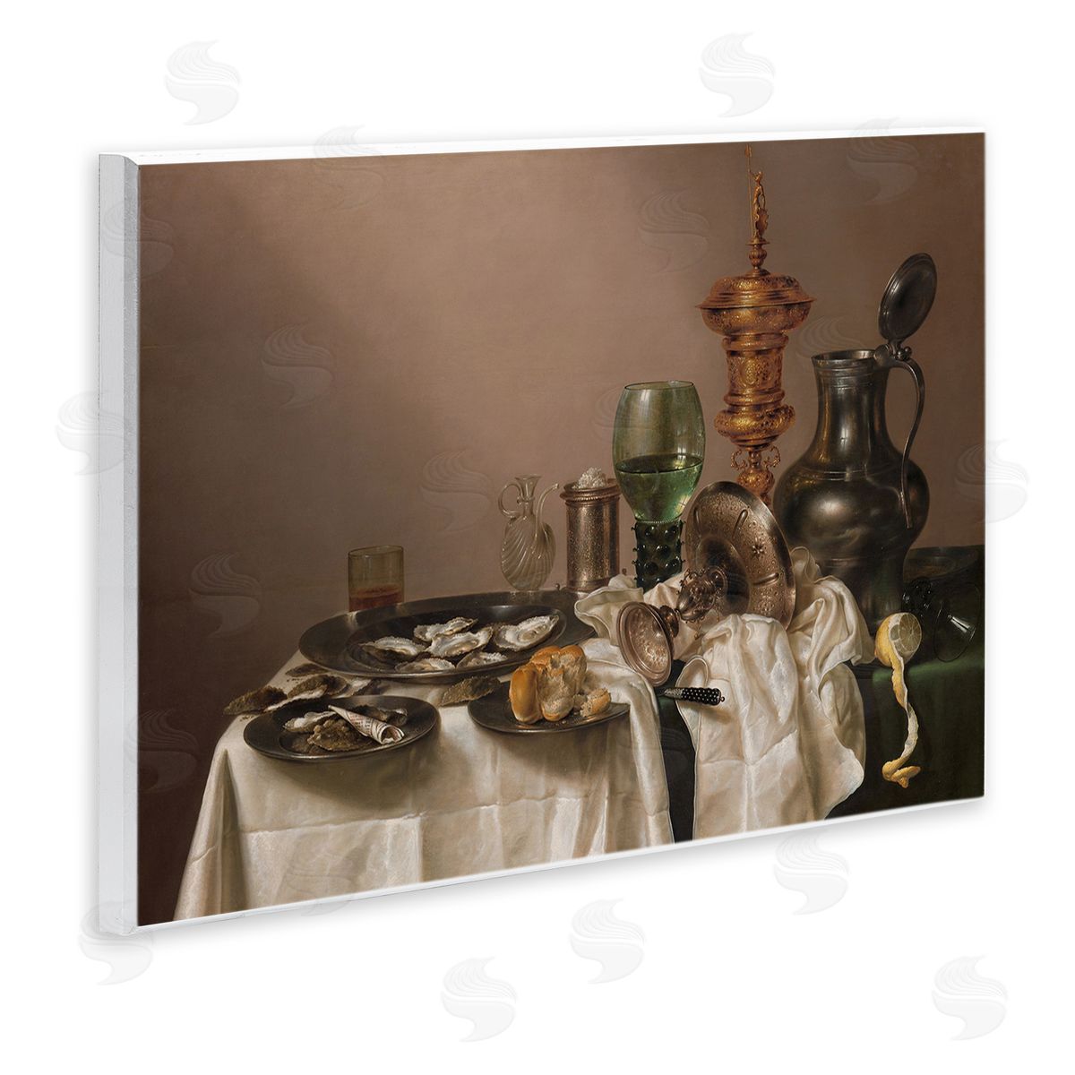 one1000paintings Still Life with Gilt Cup Willem Claesz Classic Painting Wall Plaque Art Print