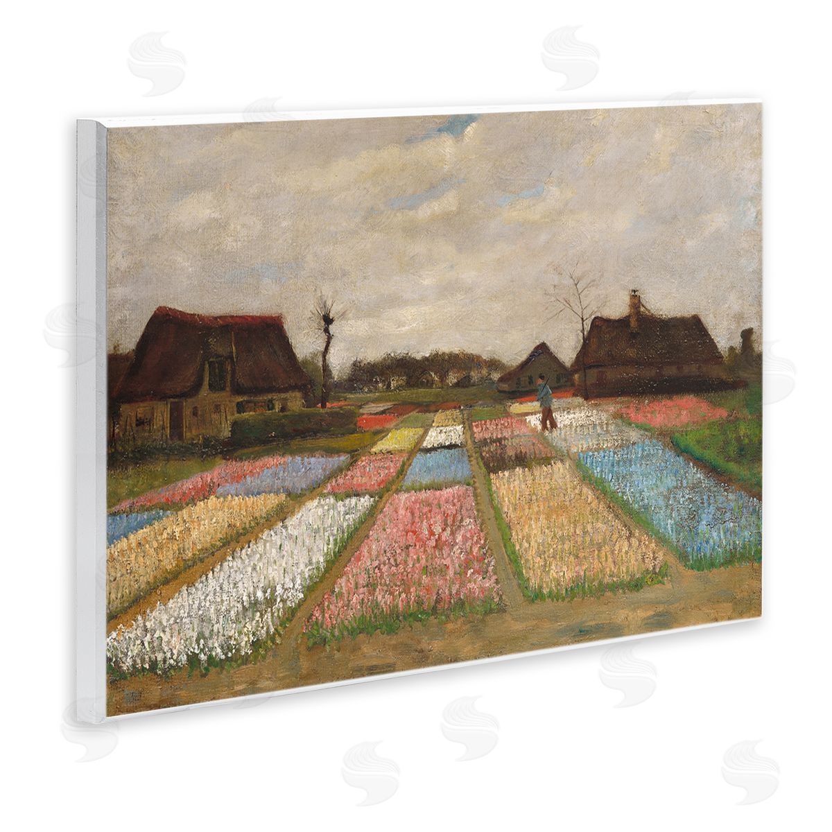 one1000paintings Bulb Fields in Holland Vincent van Gogh Classic Painting Wall Plaque Art Print