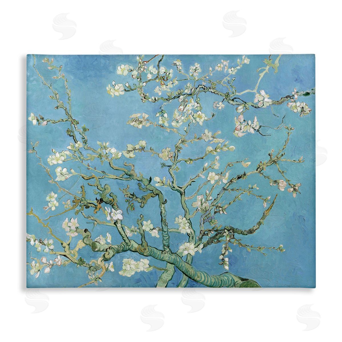 one1000paintings Almond Blossoms Vincent van Gogh Classic Tree Blossom Painting Stretched Canvas Wall Art Print