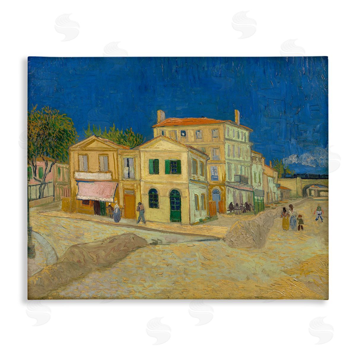 one1000paintings The Yellow House Vinvent van Gogh Classic Painting Stretched Canvas Wall Art Print