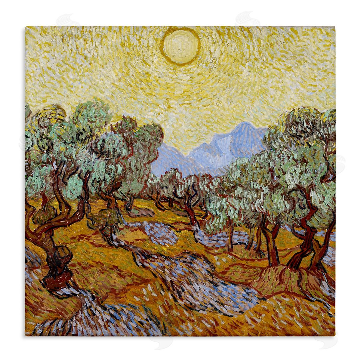 one1000paintings Olijfbomen Olive Branches Vincent van Gogh Classic Painting Stretched Canvas Wall Art Print