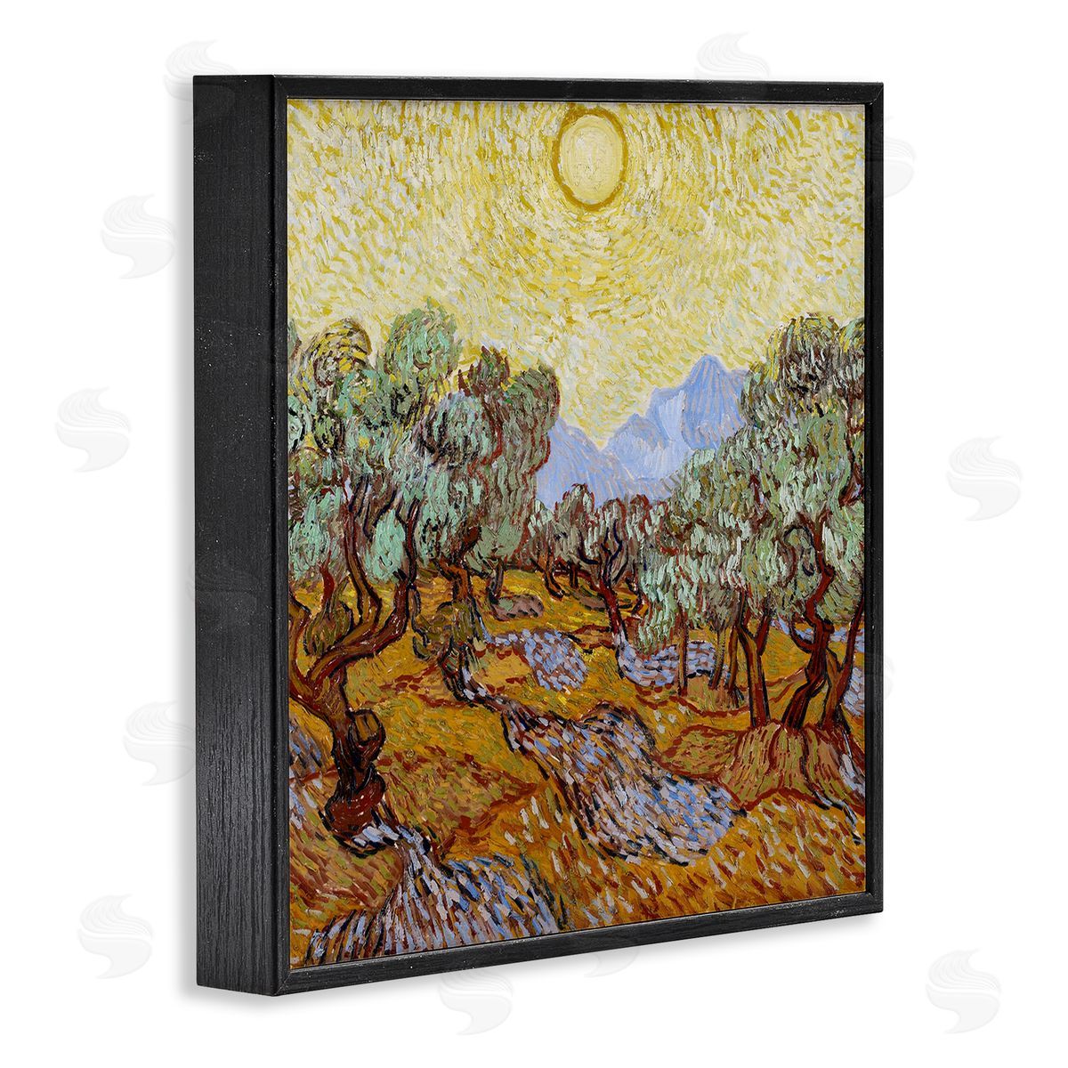 one1000paintings Olijfbomen Olive Branches Vincent van Gogh Classic Painting Black Framed Glicee Wall Art Print