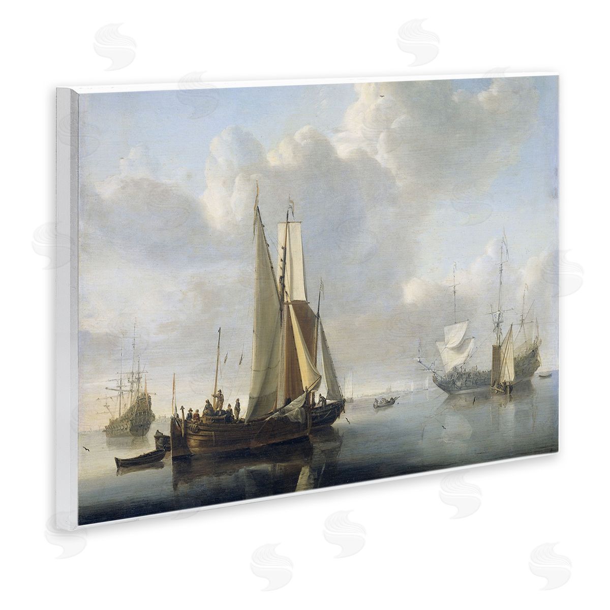 one1000paintings Ships before the Shore Willem van de Velde Classic Painting Wall Plaque Art Print