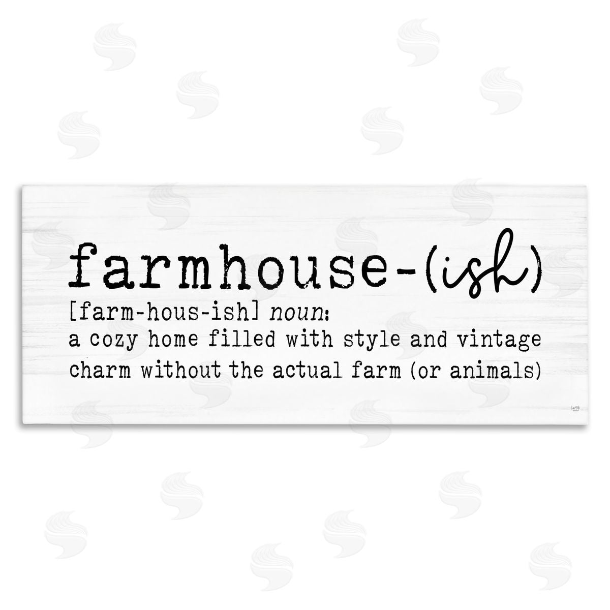 Lux + Me Designs Farmhouse-Ish Playful Definition Sign Birch Pattern