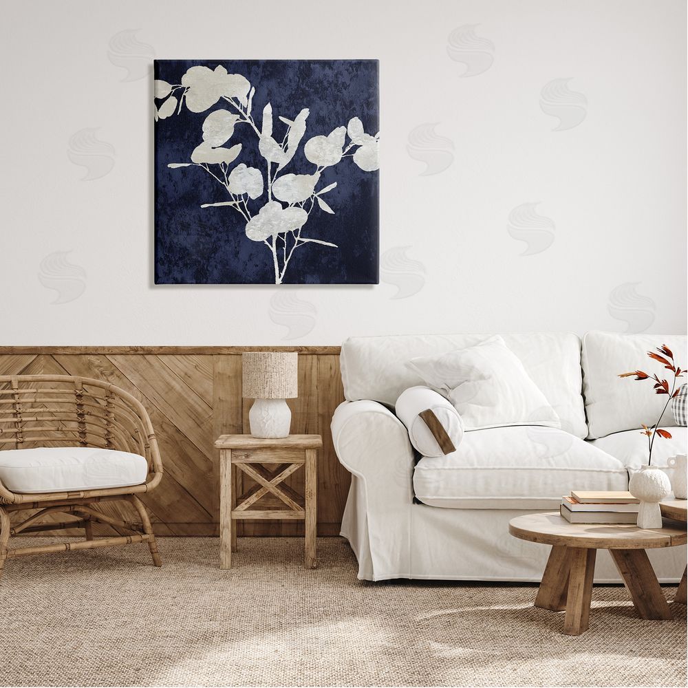 Danielle Carson Abstract Plant Leaves Modern Botanical Shapes  Canvas Wall Art in Room