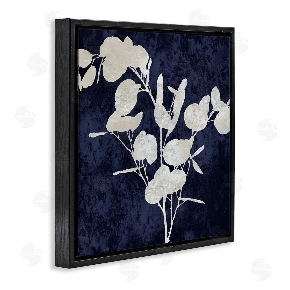 Danielle Carson Abstract Plant Leaves Modern Botanical Shapes  Black Floating Frame Canvas Wall Art Print