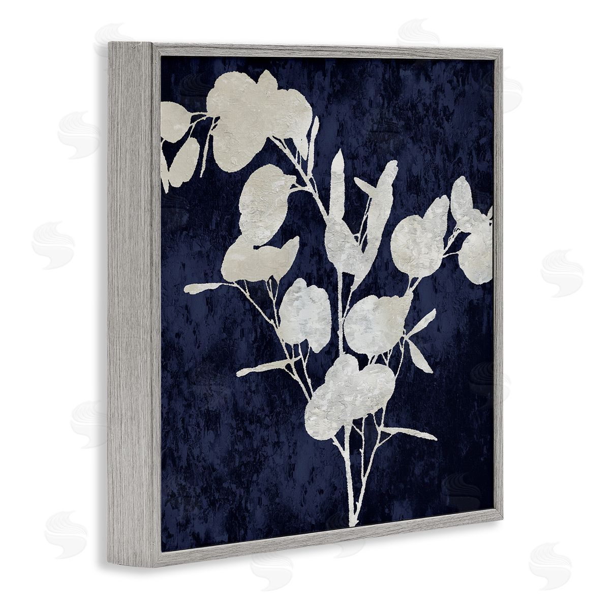 Danielle Carson Abstract Plant Leaves Modern Botanical Shapes  Gray Framed Glicee Wall Art Print