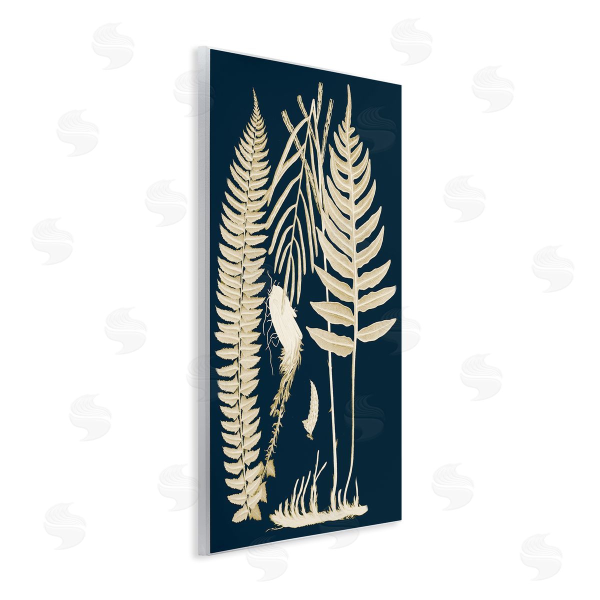 Piddix Layered Ferns Botanical Roots Contemporary Abstract Wall Plaque Art Print