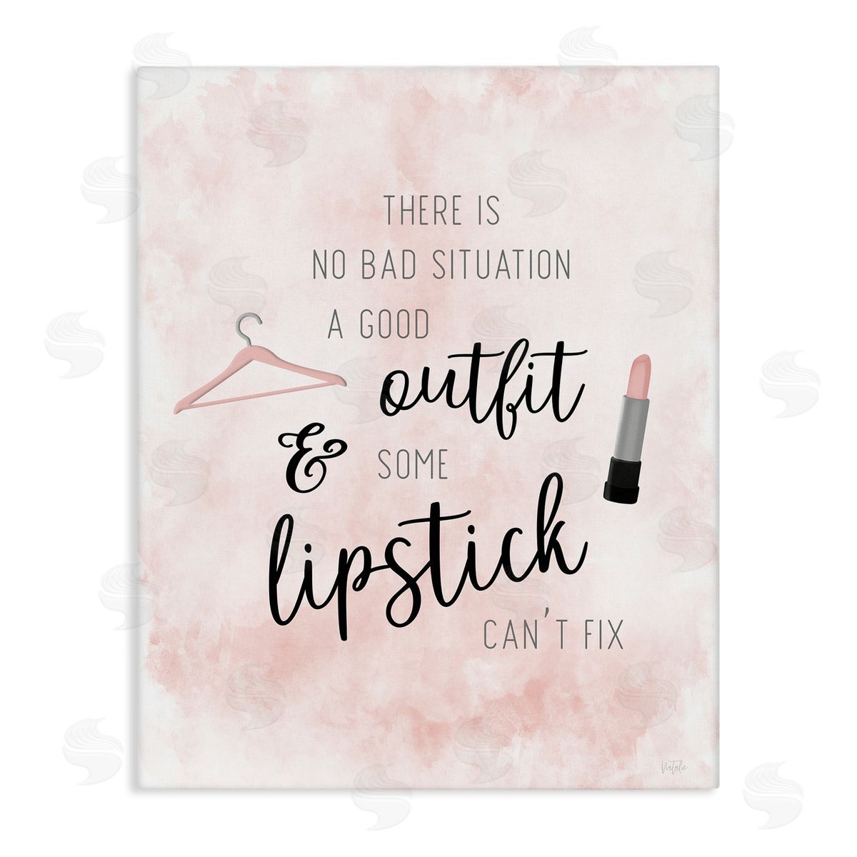 Natalie Carpentieri Motivating Quote Glam Fashion Makeup Typography Stretched Canvas Wall Art Print