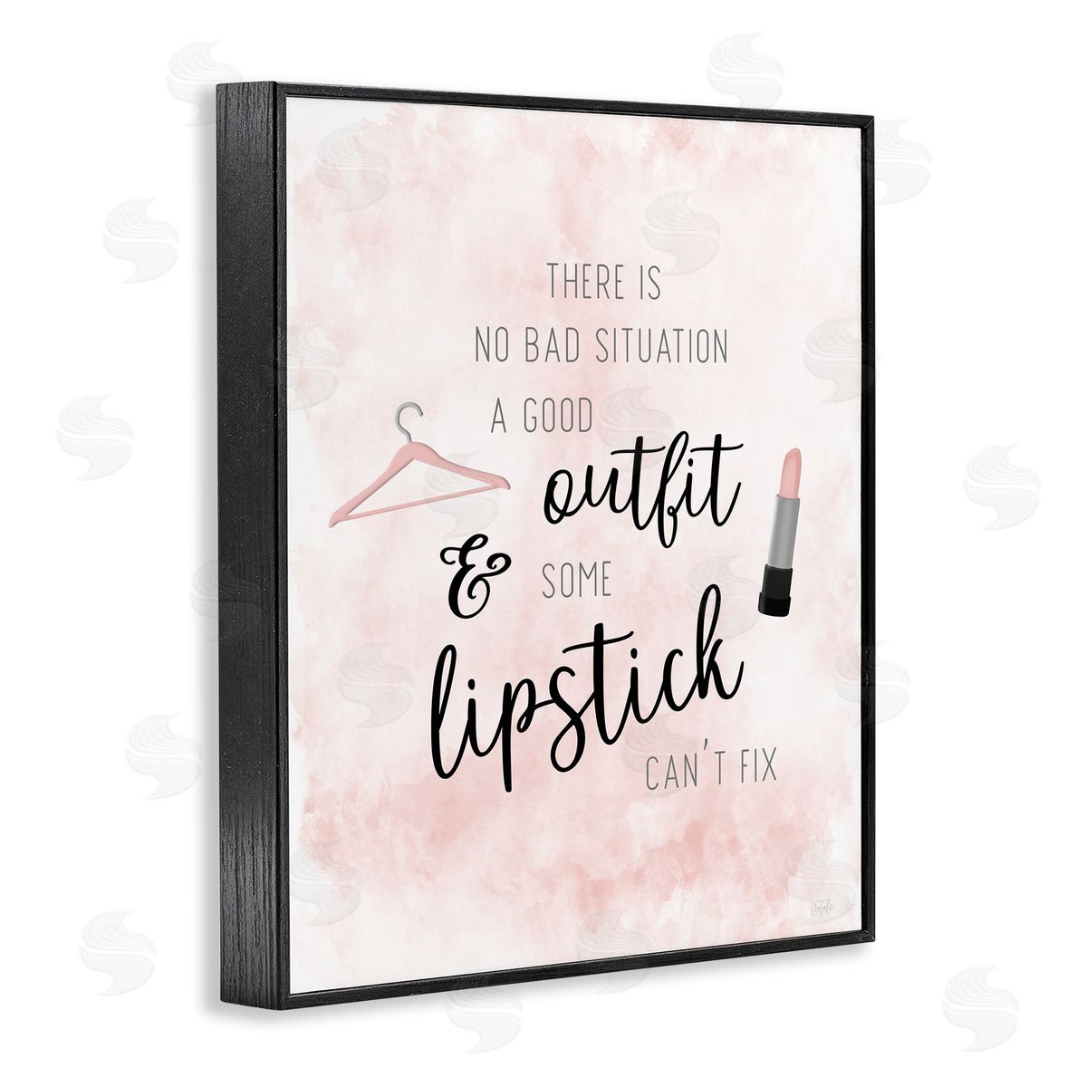 Natalie Carpentieri Motivating Quote Glam Fashion Makeup Typography Black Framed Giclee Wall Art Print