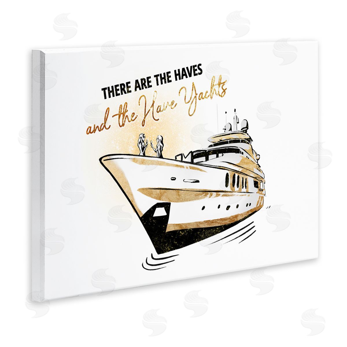 Ziwei Li Haves and Have Yachts Trendy Luxury Glam Phrase  Wall Plaque Art Print