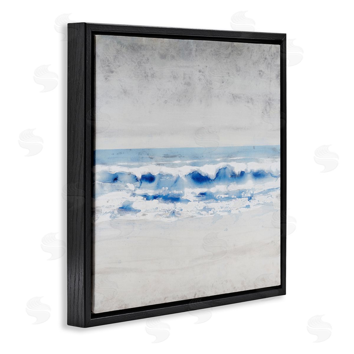 Tim O'Toole Ocean Waves on Seashore Abstract Beach Tide  Black Floating Frame Canvas Wall Art Print