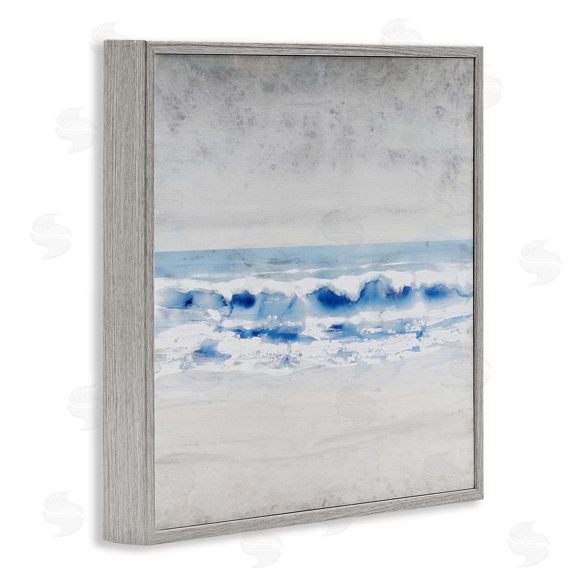 Tim O'Toole Ocean Waves on Seashore Abstract Beach Tide  Gray Framed Glicee Wall Art Print