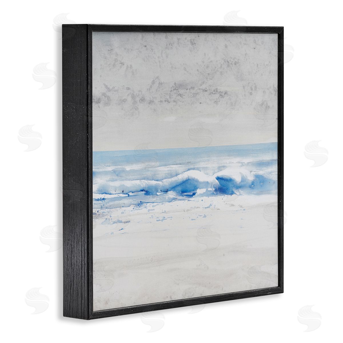 Tim O'Toole Abstract Ocean Shoreline Waves Nautical Beach Design Black Framed Glicee Wall Art Print