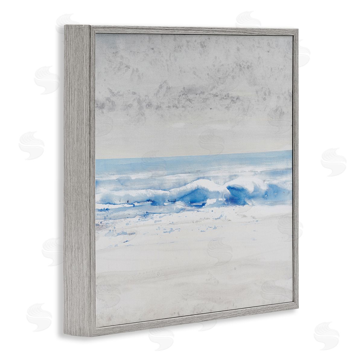 Tim O'Toole Abstract Ocean Shoreline Waves Nautical Beach Design Gray Framed Glicee Wall Art Print