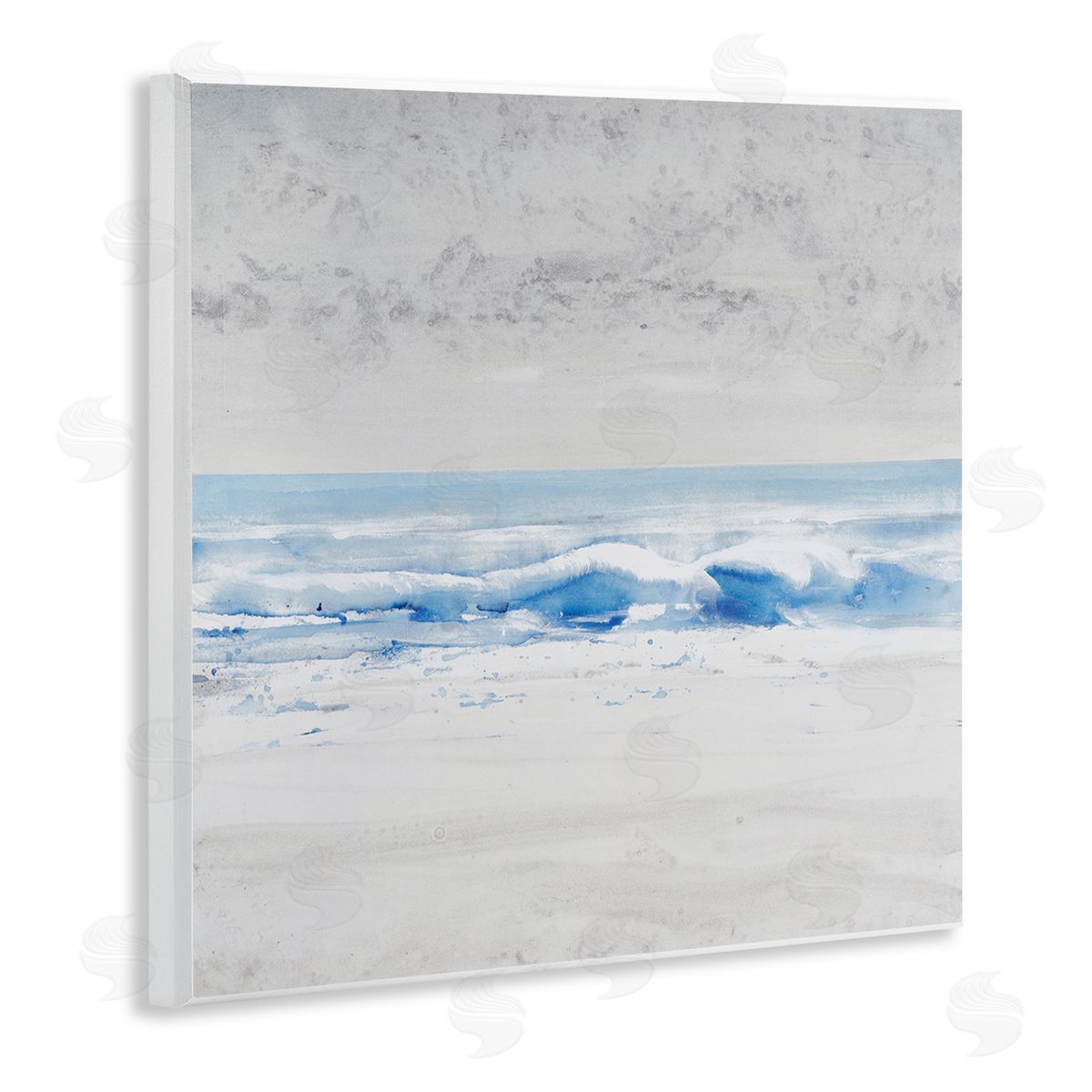 Tim O'Toole Abstract Ocean Shoreline Waves Nautical Beach Design Wooden Wall Plaque Art Print