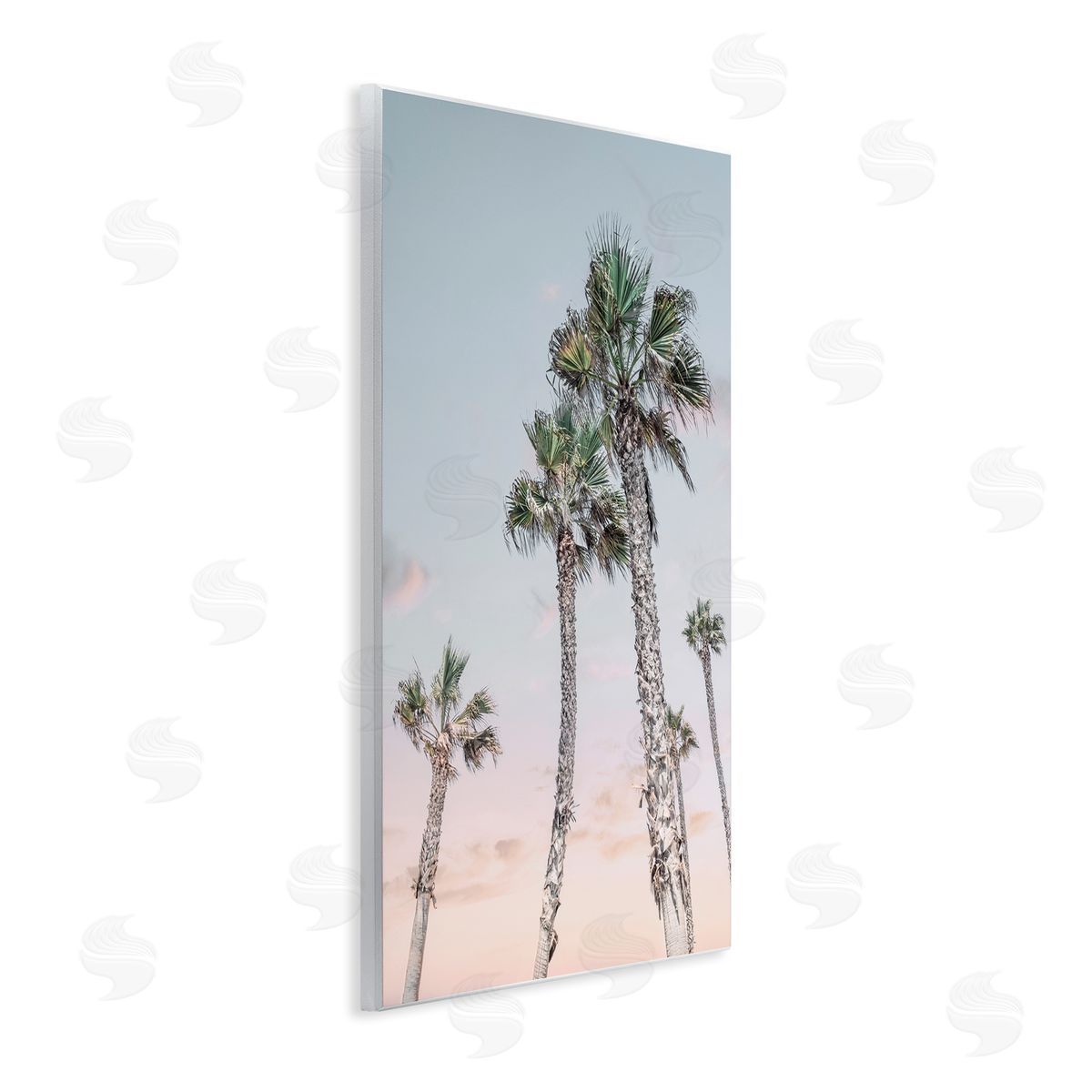 Natalie Carpentieri Tall Tropical Palm Trees Clear Sunset Sky Wall Plaque Art Print