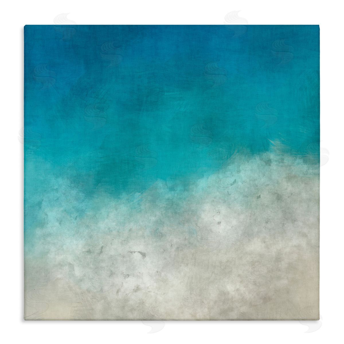 Alpenglow Workshop Aerial Ocean Shoreline View Sea Water Foam  Stretched Canvas Wall Art Print