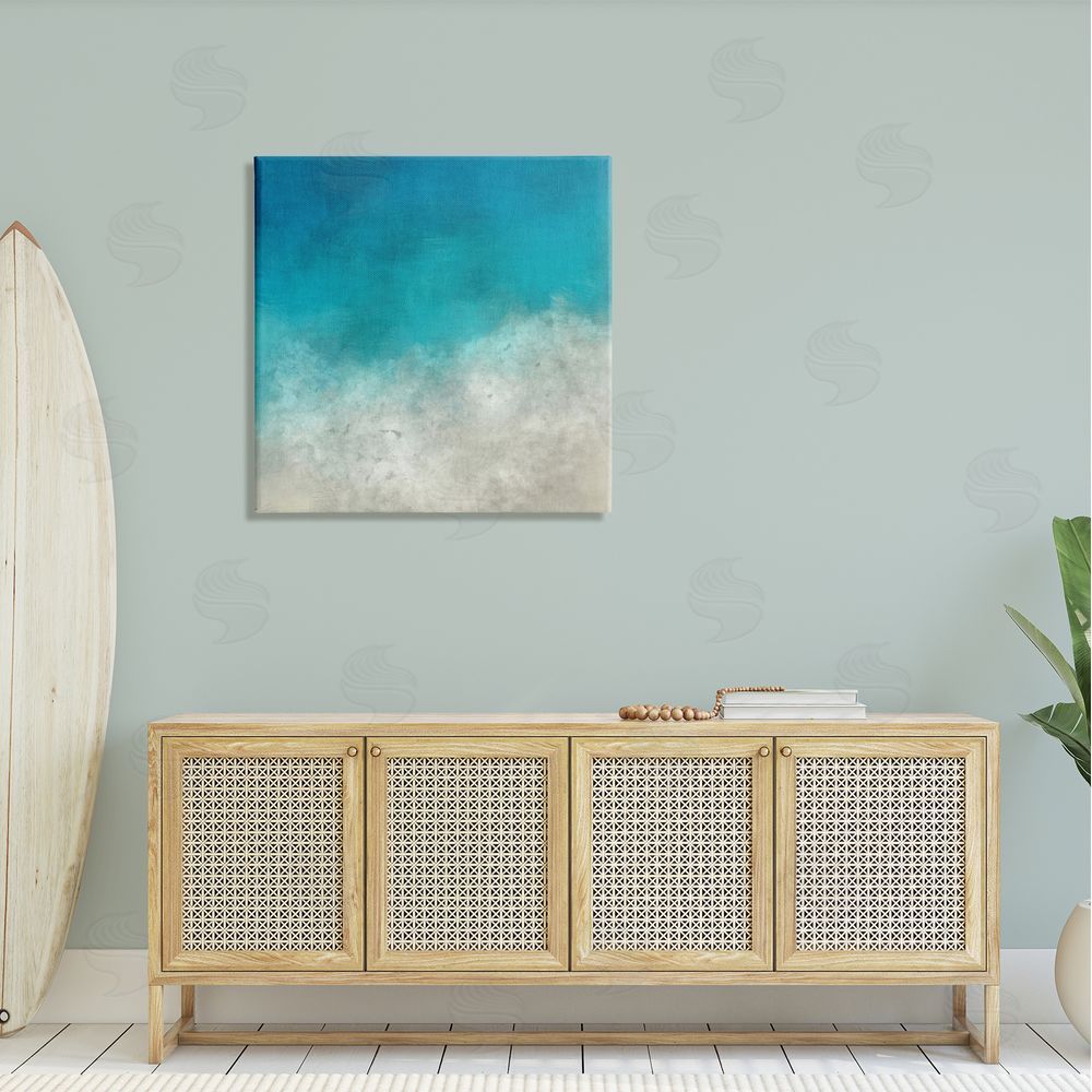 Alpenglow Workshop Aerial Ocean Shoreline View Sea Water Foam  Canvas Wall Art in Room