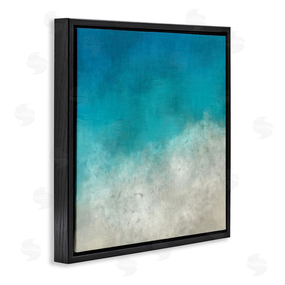 Alpenglow Workshop Aerial Ocean Shoreline View Sea Water Foam  Black Floating Frame Canvas Wall Art Print