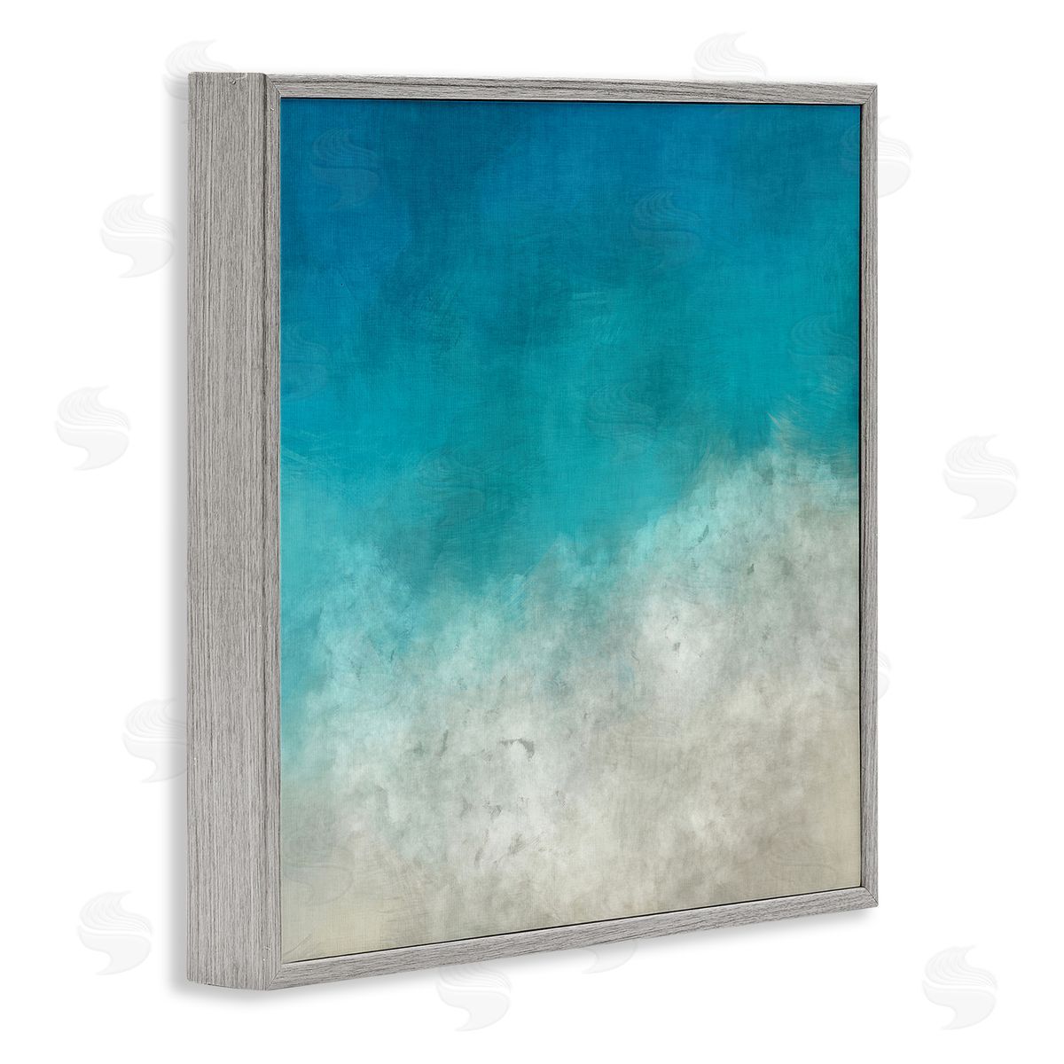 Alpenglow Workshop Aerial Ocean Shoreline View Sea Water Foam  Gray Framed Glicee Wall Art Print