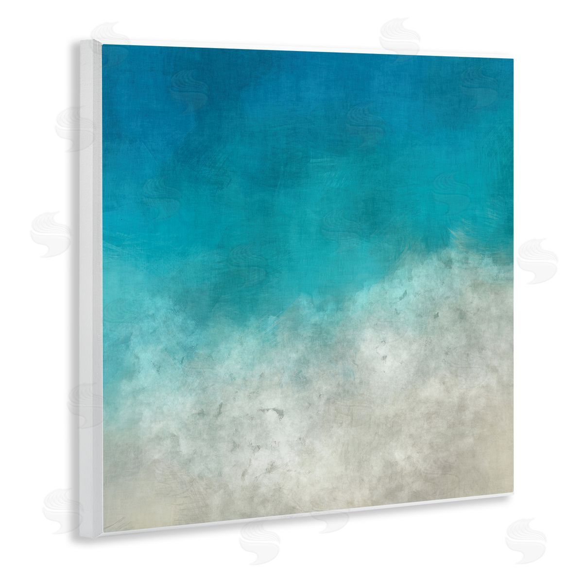 Alpenglow Workshop Aerial Ocean Shoreline View Sea Water Foam  Wooden Wall Plaque Art Print
