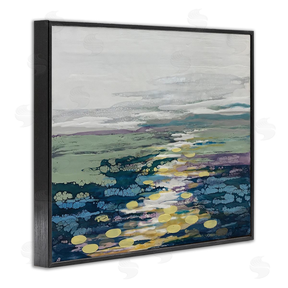 Stacy Gresell Vivid Sea Water Ocean Surface Ripples  Black Framed Giclee Wall Art Print
