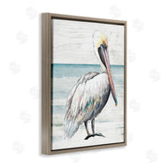 Patricia Pinto | Rustic Pelican on Shoreline