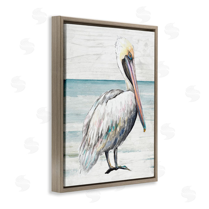 Patricia Pinto | Rustic Pelican on Shoreline