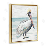 Patricia Pinto | Rustic Pelican on Shoreline