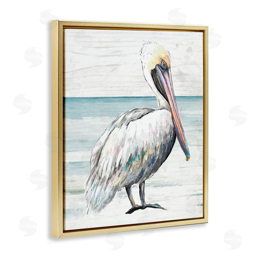 Patricia Pinto | Rustic Pelican on Shoreline