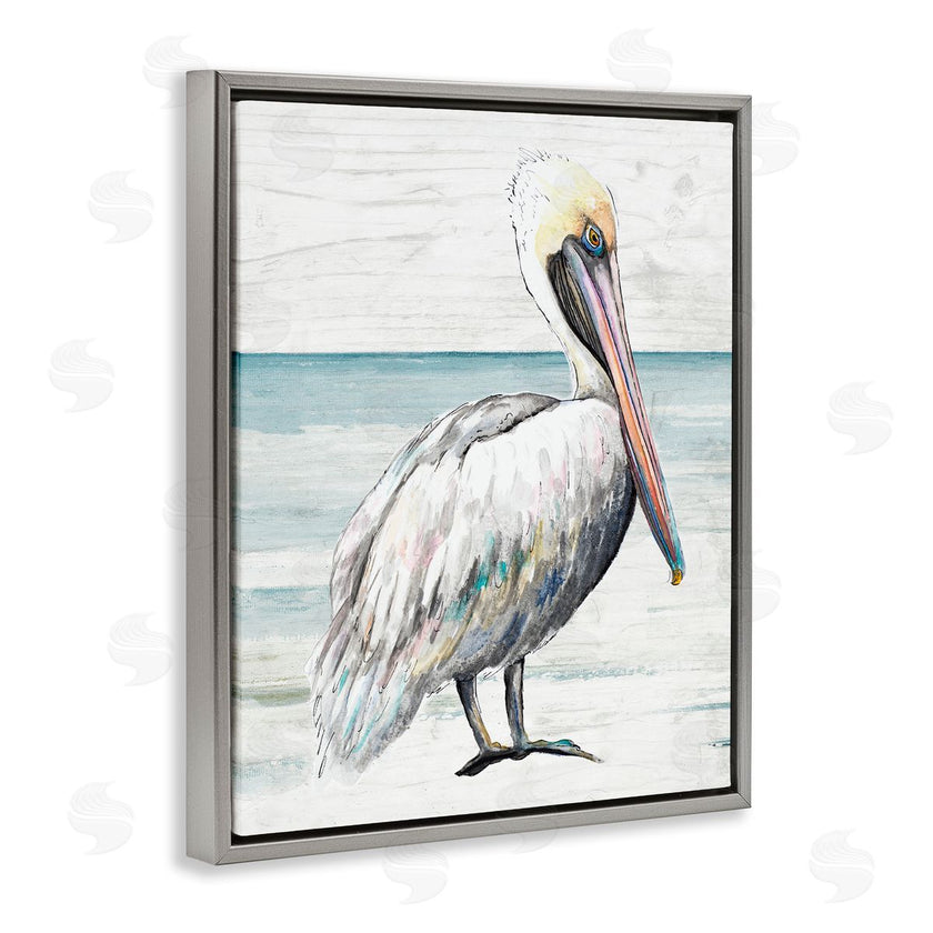 Patricia Pinto | Rustic Pelican on Shoreline
