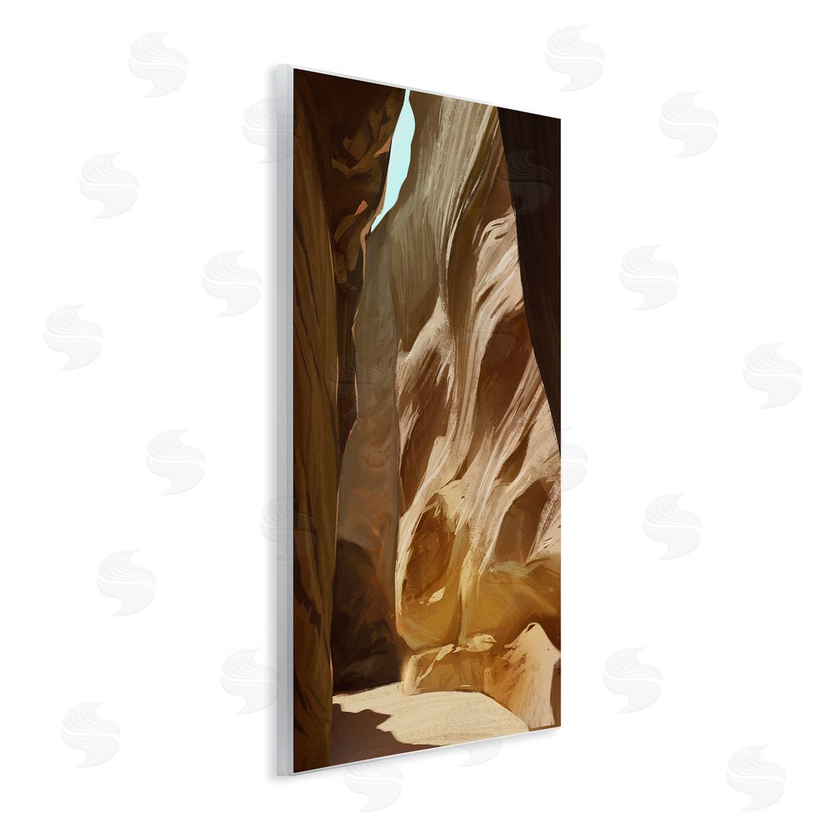 Ziwei Li Sandy Desert Cliffs Peaceful Arid Canyon Landscape Wall Plaque Art Print